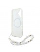 Guess iPhone 16 Plus Case MagSafe Pearl Strap White