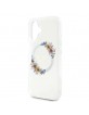 Guess iPhone 16 Plus Hülle Case MagSafe Ring Blumen Transparent