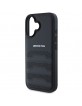 AMG Mercedes iPhone 16 Case Genuine Leather Debossed Black