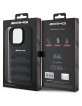 AMG Mercedes iPhone 16 Pro Case Genuine Leather Debossed Black