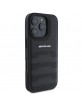 AMG Mercedes iPhone 16 Pro Max Case Genuine Leather Debossed Black