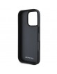 AMG Mercedes iPhone 16 Pro Max Case Genuine Leather Debossed Black