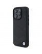 BMW iPhone 16 Pro Case Cover Genuine Leather Signature Crossing Black