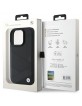 BMW iPhone 16 Pro Hülle Case Cover Echtleder Crossing Signature Schwarz