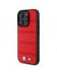 BMW iPhone 16 Pro Case MagSafe M Perforated Stitched Red