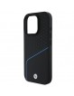 BMW iPhone 16 Pro Case MagSafe Genuine Leather Textured Black