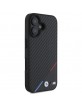 BMW iPhone 16 Plus Case Magsafe Tricolor M Carbon Black