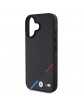 BMW iPhone 16 Plus Hülle Case Magsafe Tricolor M Carbon Schwarz