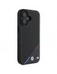 BMW iPhone 16 Plus Hülle Case MagSafe M Perforated Tricolor Schwarz