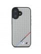 BMW iPhone 16 Hülle Case MagSafe M Perforated Tricolor Grau