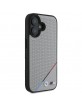 BMW iPhone 16 Hülle Case MagSafe M Perforated Tricolor Grau