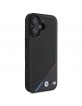 BMW iPhone 16 Hülle Case MagSafe Perforated Tricolor Schwarz