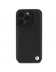 BMW iPhone 16 Pro Max Case Genuine Leather Hot Stamp Signature Black