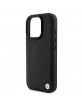 BMW iPhone 16 Pro Max Case Genuine Leather Hot Stamp Signature Black