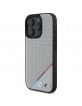 BMW iPhone 16 Pro Hülle Case MagSafe M Perforated Tricolor Grau