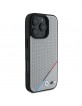 BMW iPhone 16 Pro Case MagSafe M Perforated Tricolor Grey