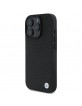 BMW iPhone 16 Pro Max Case Genuine Leather Diamond MagSafe Black