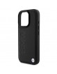 BMW iPhone 16 Pro Max Case Genuine Leather Signature Hot Stamp Black