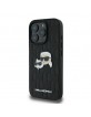 Karl Lagerfeld iPhone 16 Pro Case Monogram Metal Pin Black