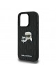 Karl Lagerfeld iPhone 16 Pro Case Monogram Metal Pin Black