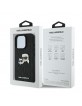 Karl Lagerfeld iPhone 16 Pro Case Monogram Metal Pin Black