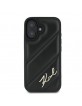 Karl Lagerfeld iPhone 16 Plus Hülle Case Quilted Signature Schwarz