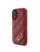 Karl Lagerfeld iPhone 16 Case Quilted Signature Red