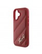 Karl Lagerfeld iPhone 16 Hülle Case Quilted Signature Rot