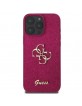 Guess iPhone 16 Pro Case Cover Glitter Script Big 4G Purple