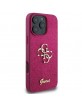 Guess iPhone 16 Pro Case Cover Glitter Script Big 4G Purple