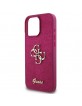 Guess iPhone 16 Pro Case Cover Glitter Script Big 4G Purple