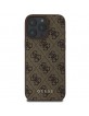 Guess iPhone 16 Pro Max Case 4G Metal Classic Logo Brown