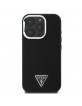 Guess iPhone 16 Pro Case MagSafe Grained Triangle Black