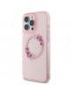 Guess iPhone 16 Pro Max Case MagSafe Ring Flowers Pink