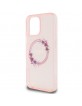 Guess iPhone 16 Pro Max Case MagSafe Ring Flowers Pink