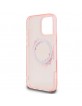 Guess iPhone 16 Pro Max Case MagSafe Ring Flowers Pink