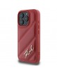 Karl Lagerfeld iPhone 16 Pro Case Quilted Signature Red