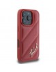 Karl Lagerfeld iPhone 16 Pro Hülle Case Quilted Signature Rot