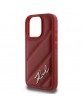 Karl Lagerfeld iPhone 16 Pro Case Quilted Signature Red