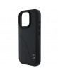 Mercedes iPhone 16 Pro Case Genuine Leather Cover Curved Black