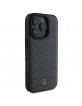 Mercedes iPhone 16 Pro Max Case Cover Genuine Leather Waves Grey