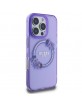 Guess iPhone 16 Pro Case MagSafe Ring Flowers Purple