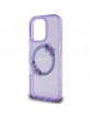 Guess iPhone 16 Pro Case MagSafe Ring Flowers Purple