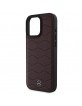 Mercedes iPhone 16 Pro Max Case Cover Genuine Leather Waves Red