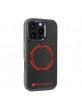 Audi iPhone 16 Pro Case Cover R8 Carbon Fiber Circle Black