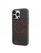 Audi iPhone 16 Pro Max Case Cover R8 Carbon Fiber Circle Black