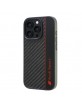 Audi iPhone 16 Pro Case Cover R8 Carbon Fiber Stripe Black