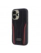 Audi iPhone 16 Case Cover Genuine Leather MagSafe R8 Black