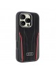 Audi iPhone 16 Pro Hülle Case Cover Echtleder MagSafe R8 Schwarz