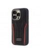 Audi iPhone 16 Pro Hülle Case Cover Echtleder MagSafe R8 Schwarz